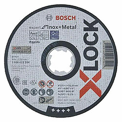 Bosch 2608619264 Disque à Tronçonner à Surface Plate Expert for Inox & Metal (pour l'inox et les Métaux, X-LOCK, Ø 125 mm, Alésage : 22,23 mm, Épaisseur : 1 mm)