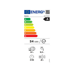 Lave-vaisselle 60cm 14 couverts 43db tout intégrable - SN67TX00CF - SIEMENS