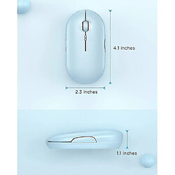 Avis Universal Bluetooth Mouse - souris sans fil à double mode (Bluetooth 4.0 + USB) - Bébé bleu