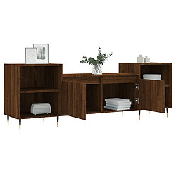 Avis vidaXL Meuble TV Chêne marron 160x35x55 cm Bois d'ingénierie