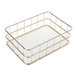 Universal Panier de rangement métallique moderne Cage en filet Coffre Cuisine Bureau Salle de bains Étagères Table de maquillage Organisateur