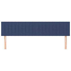 Avis Maison Chic Lot de 2 Têtes de lit design Bleu pour chambre - Décoration de lit 80x5x78/88 cm Tissu -MN16943