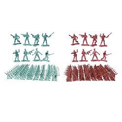 Plastique 4,5 Cm Soldat Posture Statue Modèle Kits Jouets Collectibles Enfants Cadeaux Rouge+Plastique 4,5 Cm Soldat Posture Statue Modèle Kits Jouets Collectibles Enfants Cadeaux Bleu