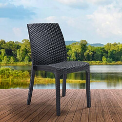 Acheter Chaise en polyrotin empilable pour bar jardin intérieur extérieur Virginia BICA