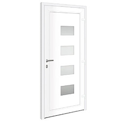 Acheter vidaXL Porte d'entrée Anthracite 100x210 cm Aluminium et PVC