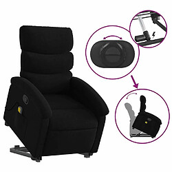 Maison Chic Fauteuil Relax pour salon, Fauteuil de massage inclinable Noir Tissu -GKD39883 pas cher