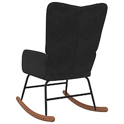 Acheter vidaXL Chaise à bascule Noir Velours