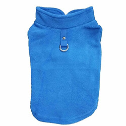 Wewoo Hiver vêtements de flanelle polaire pour animaux domestiques manteau bouledogue français costumes de carlin veste chiens chiotstaille L bleu