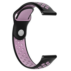 Avis Wewoo Bracelet pour montre connectée Dragonne sport en silicone bicolore Huawei série 1 18 mm rose noir