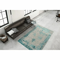 Paris Prix Tapis Vintage Tissé Nostalgia Turquoise 120 x 170 cm