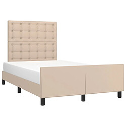 Avis Maison Chic Lit adulte - Cadre Structure de lit avec tête de lit Contemporain Cappuccino 120x200 cm Similicuir -MN59119