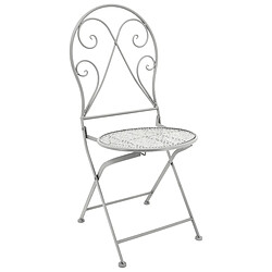 Aubry Gaspard Chaise en métal forgé pliante Romantic.