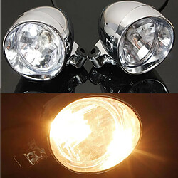 2pcs 4" Lampe De Lumière Des Phares Feux Antibrouillard Chrome Moto Balle Avant Pour Harley