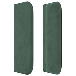 Avis vidaXL Tête de lit avec oreilles Vert foncé 183x16x78/88 cm Velours