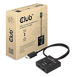 Club 3D Club3D CSV-1384 HDMI? Commutateur bi-directionnel 2 en 1 pour 8K60Hz ou 4K120Hz