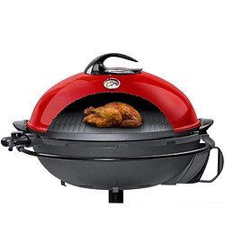 Barbecue électrique sur pieds 2200w rouge/noir - 064000 - STEBA pas cher