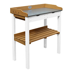 Avis AXI Table de rempotage avec 2 tiroirs en Marron & BLANC | Table de Plantation en bois pour l'exterieur