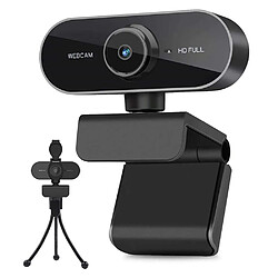 Webcam avec microphone, caméra vidéo Full HD 1080p pour ordinateurs de bureau, ordinateur portable, USB Plug and Play, étude de conférence, réunion, appel vidéo