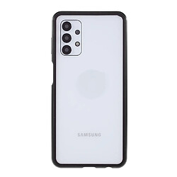 Coque en métal Cadre d'adsorption magnétique noir pour votre Samsung Galaxy A32 5G