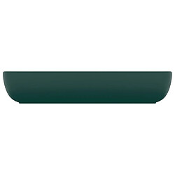 Avis vidaXL Lavabo de luxe rectangulaire Vert foncé mat 71x38 cm Céramique