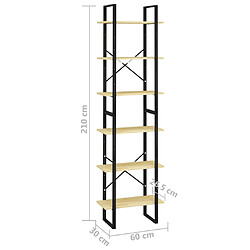 vidaXL Étagère de rangement 60x30x210 cm Bois de pin massif pas cher