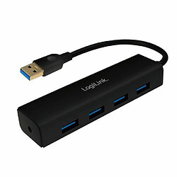 hub usb logilink usb 3.0 4-porte 15cm nero [ua0295]