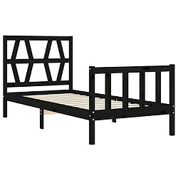 Acheter vidaXL Cadre de lit sans matelas noir bois de pin massif