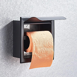 Avis Universal Porte-papier toilette chromé noir mat inox 304 carton rouleau carton mouchoir | Porte-papier (noir)