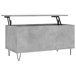 Maison Chic Tabls basse,Table Console pour salon Gris béton 90x44,5x45 cm Bois d'ingénierie -MN40556