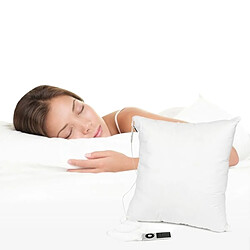 Totalcadeau Oreiller blanc à haut parleur intégré enceinte coussin musical