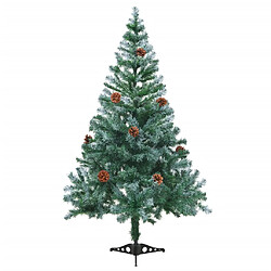 vidaXL Arbre de Noël artificiel avec pommes de pin 150 cm