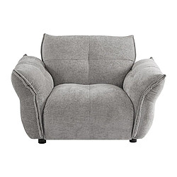 Vente-Unique Fauteuil en tissu chiné gris NAPIZO