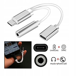 Acheter GUPBOO Adaptateur 2 en 1 USB-C vers Mini Jack 3,5 mm + USB-C,JL2059