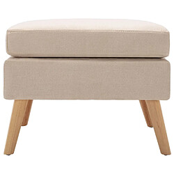 Maison Chic Repose-pied,Tabouret confortable Crème Tissu -MN81129