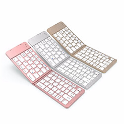 Universal Clavier sans fil Bluetooth 3.0 Clavier en fibre pliable iPad IOS 10 mètres Clavier pour tablette | Clavier (or rose)