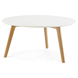 Alterego Table basse de salon ronde 'KOFY' style scandinave