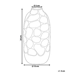 Avis Beliani Vase décoratif CENABUM Céramique 34 cm Blanc