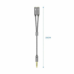 Adaptateur jack femelle ou mâle 3.5mm Aisens A128-0415 25 cm