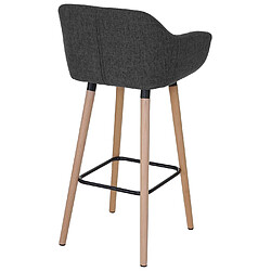 Acheter Mendler Tabouret de bar Malmö T381, chaise de bar tabouret de comptoir ~ Textile, gris foncé