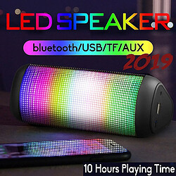 Universal LED Bluetooth sans fil LED coloré Basse Subwoofer TF Card USB AUX Music Soundbar