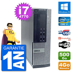 PC Dell OptiPlex 7020 SFF Intel i7-4770 RAM 4Go Disque Dur 500Go Windows 10 Wifi - Occasion