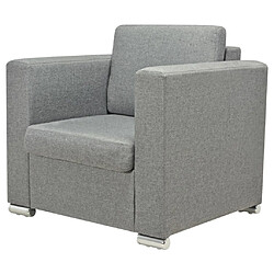 vidaXL Fauteuil gris foncé tissu