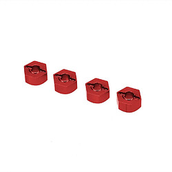 Monture hexagonale de roue 12 pièces 12mm avec broches pour rc 1/10 traxxas partie slash rouge