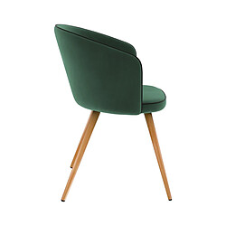 Avis Rendez Vous Deco Chaise Chiara en velours vert (lot de 2)