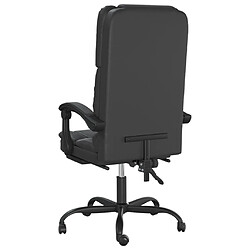 Maison Chic Fauteuil de massage inclinable de bureau,Fauteuil luxe de relaxation Noir Similicuir -MN44398 pas cher