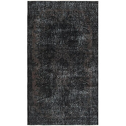 Vidal Tapis de laine 203x114 noir Ultra Vintage