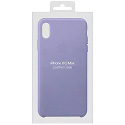 Apple Coque Leather pour iPhone Xs Max - Lilac pas cher