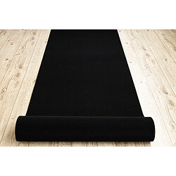 RUGSX TAPIS DE COULOIR ANTIDÉRAPANT RUMBA couleur unique noir 100 cm 100x250 cm pas cher