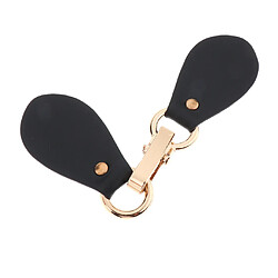 paire de boutons à bascule en cuir corne trench manteau de duffle noir