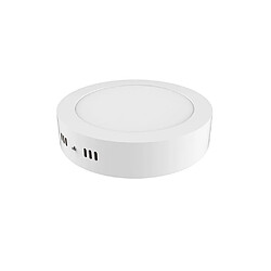 Inspired Monté en surface rond 6 pouces 12W blanc naturel 4000K, 1000lm, cadre blanc, Inc. Driver